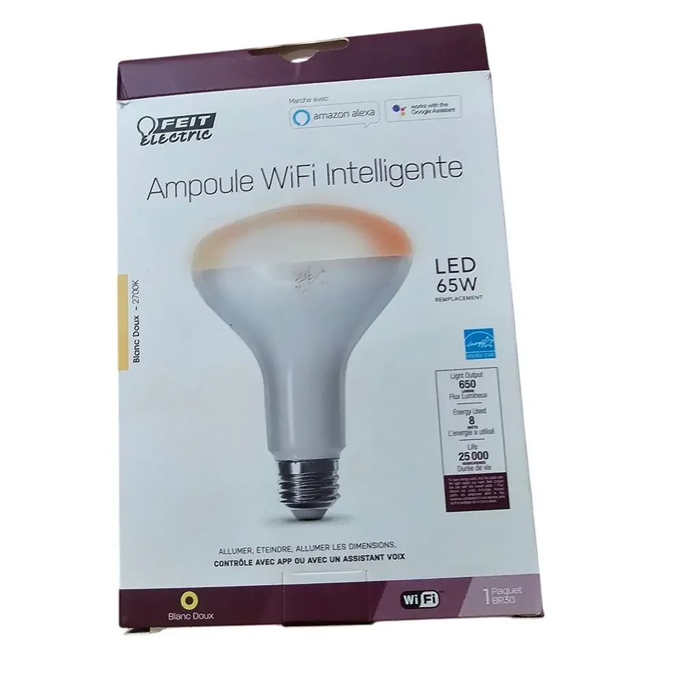 Smart wifi Bulb 65 Watt  Soft White (Alexa and Google asst)